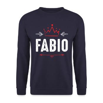 Fabio - Unisex Sweatshirt - navy - Front - Alina (178cm) & Michal (187cm)