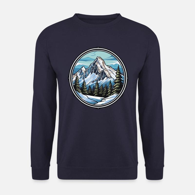 Berge Ski Piste - Unisex Pullover - Navy