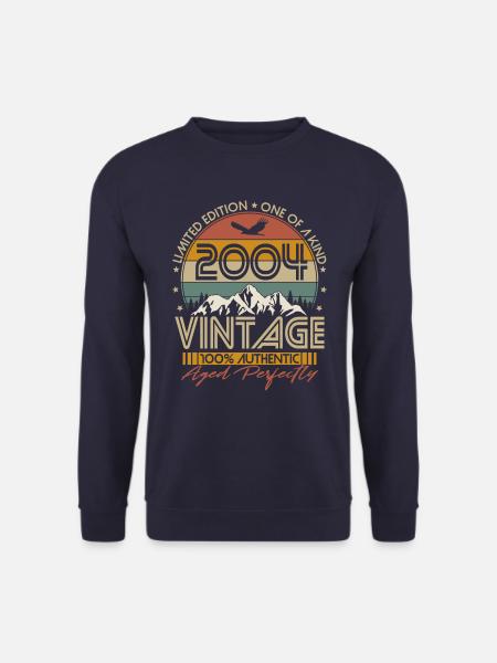 Vintage 2004 Vintage Birthday Retro Gift - Unisex Sweatshirt - navy