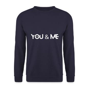 YOU & ME - Unisex Pullover - Navy - Vorne - Alina (178cm) & Michal (187cm)