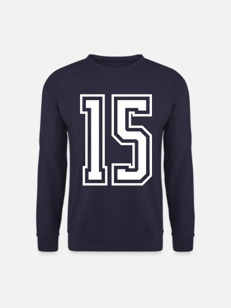 15 Numéro de numéro - Sweat-shirt Unisexe - marine