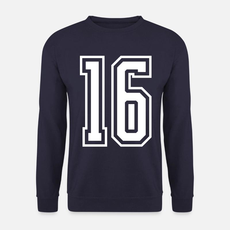 16 Zahl nummer - Unisex Pullover - Navy