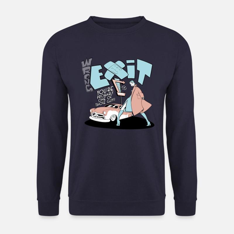 Wrong Exit - Gaslighting Hotel - Unisex Sweatshirt - navy