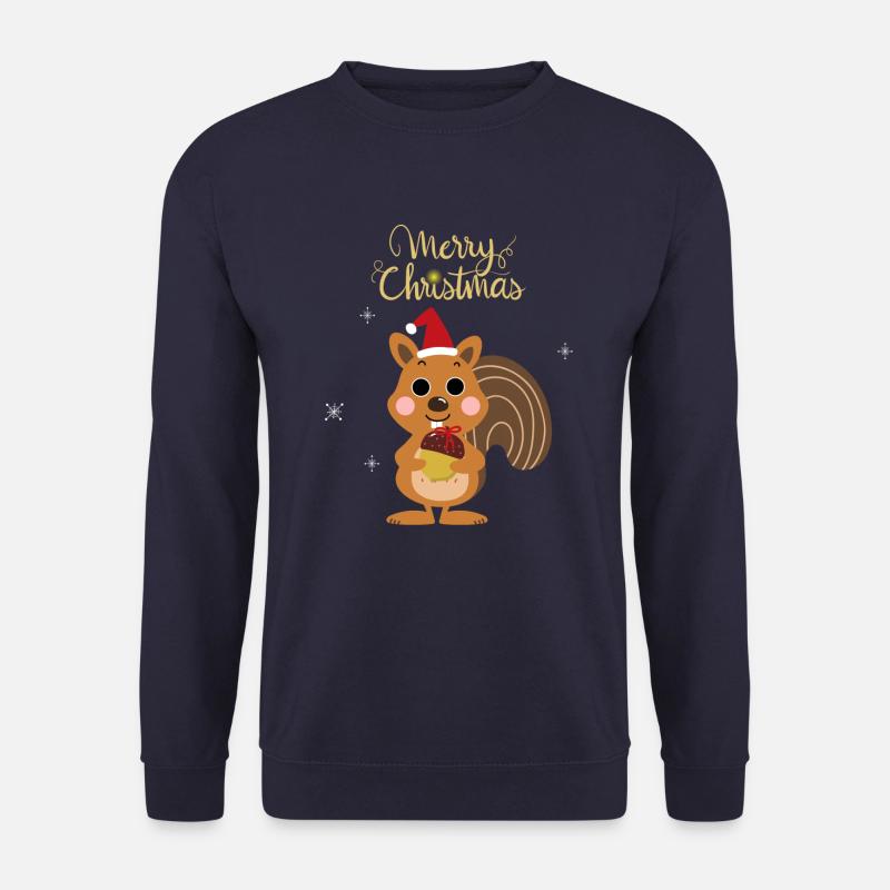 Squirrel Christmas Squirrel - Unisex Sweatshirt - navy