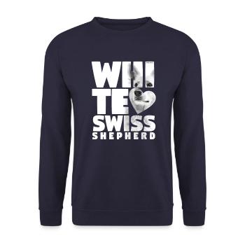 Blanc Suisse NASSU V - Sweat-shirt Unisexe - marine - Devant - Alina (178cm) & Michal (187cm)
