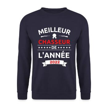 meilleur chasseur de l année 2022 - Sweat-shirt Unisexe - marine - Devant - Alina (178cm) & Michal (187cm)