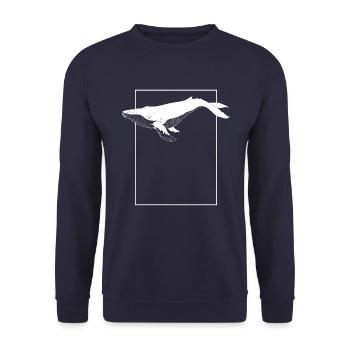 Wal # 2 - Unisex Pullover - Navy - Vorne - Alina (178cm) & Michal (187cm)