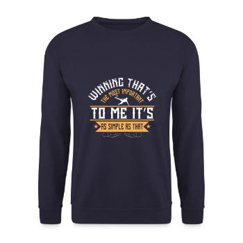 Gagner le football - c’est la chose la plus importante pour - Sweat-shirt Unisexe - marine - Devant - Alina (178cm) & Michal (187cm)