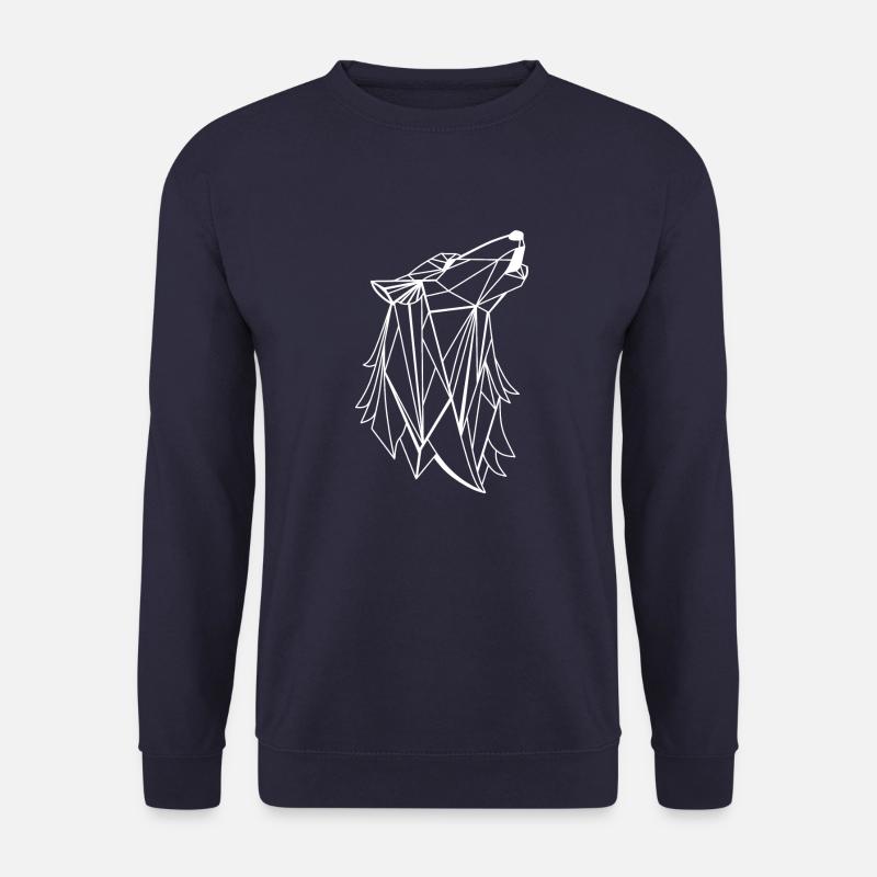 Geometric Wolf - Unisex Sweatshirt - navy