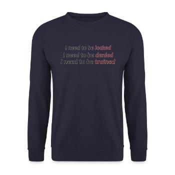 domsub-clothing.com - Unisex Pullover - Navy - Vorne - Alina (178cm) & Michal (187cm)