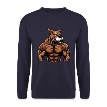 Staffordshire Bull Terrier Muscle du chien - Sweat-shirt Unisexe - marine - Devant - Alina (178cm) & Michal (187cm)