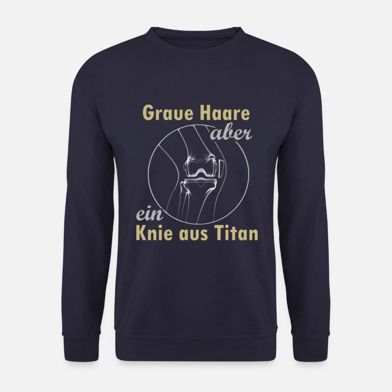 Knie aus Titan - Unisex Pullover - Navy