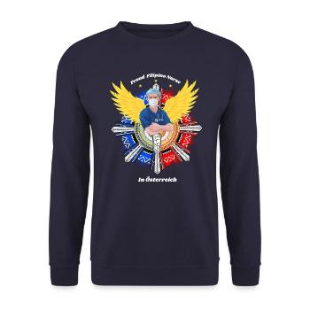 Fière infirmière philippine / Österreich (Autriche) - Sweat-shirt Unisexe - marine - Devant - Alina (178cm) & Michal (187cm)