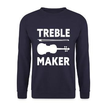 Treble Maker Drôle violoniste - Sweat-shirt Unisexe - marine - Devant - Alina (178cm) & Michal (187cm)