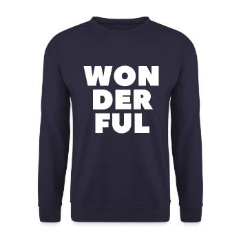 Wonderful-Wunderbar - Unisex Sweatshirt - navy - Front - Alina (178cm) & Michal (187cm)