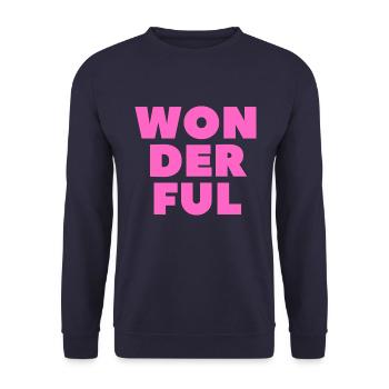 Wonderful-Wunderbar - Unisex Sweatshirt - navy - Front - Alina (178cm) & Michal (187cm)