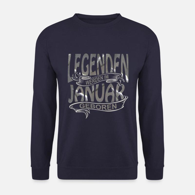 Geburstag Legenden werden im Januar geboren - Unisex Pullover - Navy
