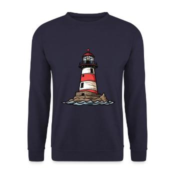 Icône du phare - Sweat-shirt Unisexe - marine - Devant - Alina (178cm) & Michal (187cm)