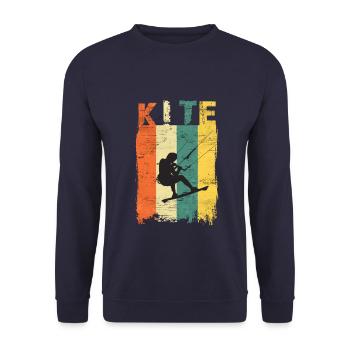 Kite Surfing Kitesurfer - Unisex Sweatshirt - navy - Front - Alina (178cm) & Michal (187cm)