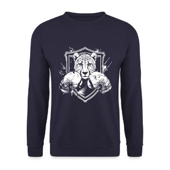 Gepard Boxer Boxen MMA - Unisex Pullover - Navy - Vorne - Alina (178cm) & Michal (187cm)
