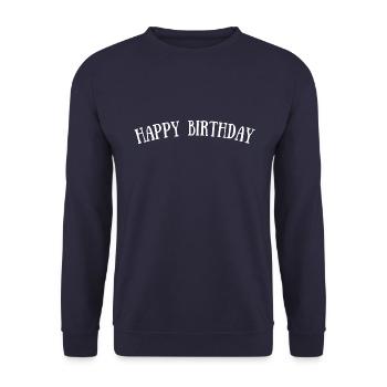 Bon anniversaire - Sweat-shirt Unisexe - marine - Devant - Alina (178cm) & Michal (187cm)