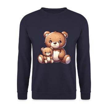 Famille d’ours mignons - Sweat-shirt Unisexe - marine - Devant - Alina (178cm) & Michal (187cm)