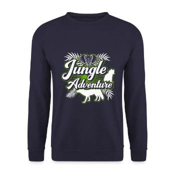 Safari Big Five - Sweat-shirt Unisexe - marine - Devant - Alina (178cm) & Michal (187cm)