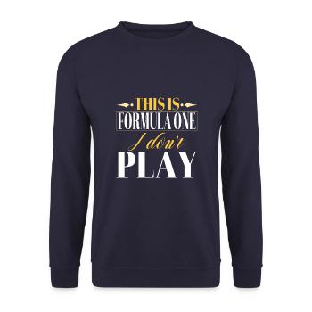 C’est la Formule Un que je ne joue pas - Sweat-shirt Unisexe - marine - Devant - Alina (178cm) & Michal (187cm)