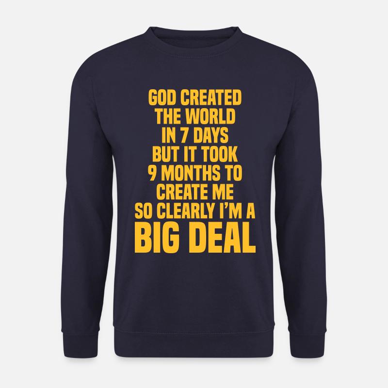 GOD CREATED THE WORLD - Unisex Sweatshirt - navy