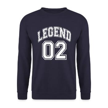 Legend 02 - Unisex Pullover - Navy - Vorne - Alina (178cm) & Michal (187cm)