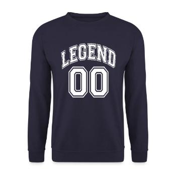 Legend 00 - Unisex Pullover - Navy - Vorne - Alina (178cm) & Michal (187cm)
