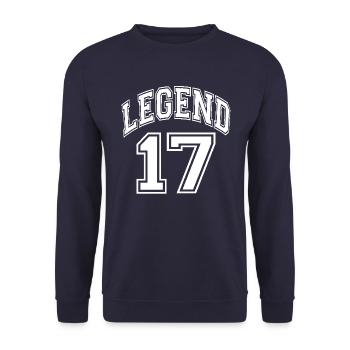 Legend 17 - Unisex Sweatshirt - navy - Front - Alina (178cm) & Michal (187cm)