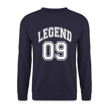 Legend 09 - Unisex Sweatshirt - navy - Front - Alina (178cm) & Michal (187cm)