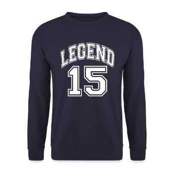 Légende 15 - Sweat-shirt Unisexe - marine - Devant - Alina (178cm) & Michal (187cm)