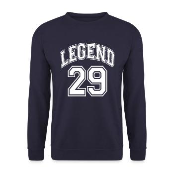 Legend 29 - Unisex Sweatshirt - navy - Front - Alina (178cm) & Michal (187cm)