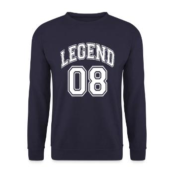Legend 08 - Unisex Pullover - Navy - Vorne - Alina (178cm) & Michal (187cm)