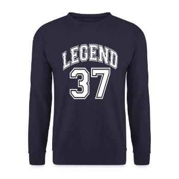 Legend 37 - Unisex Sweatshirt - navy - Front - Alina (178cm) & Michal (187cm)