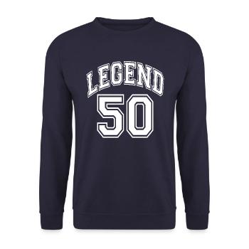 Légende 50 - Sweat-shirt Unisexe - marine - Devant - Alina (178cm) & Michal (187cm)