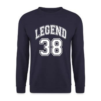 Legend 38 - Unisex Sweatshirt - navy - Front - Alina (178cm) & Michal (187cm)