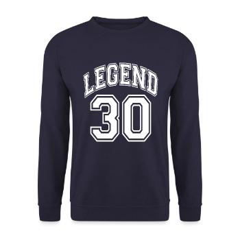 Légende 30 - Sweat-shirt Unisexe - marine - Devant - Alina (178cm) & Michal (187cm)