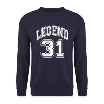 Legend 31 - Unisex Sweatshirt - navy - Front - Alina (178cm) & Michal (187cm)