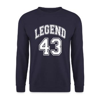 Legend 43 - Unisex Sweatshirt - navy - Front - Alina (178cm) & Michal (187cm)