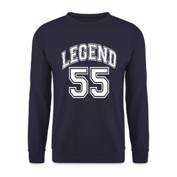 Legend 55 - Unisex Sweatshirt - navy - Front - Alina (178cm) & Michal (187cm)