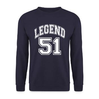 Legend 51 - Unisex Sweatshirt - navy - Front - Alina (178cm) & Michal (187cm)