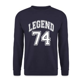 Legend 74 - Unisex Sweatshirt - navy - Front - Alina (178cm) & Michal (187cm)
