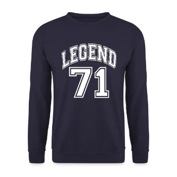 Legend 71 - Unisex Sweatshirt - navy - Front - Alina (178cm) & Michal (187cm)