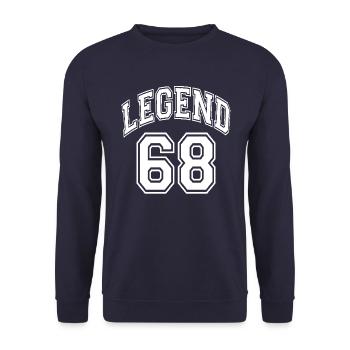 Legend 68 - Unisex Sweatshirt - navy - Front - Alina (178cm) & Michal (187cm)