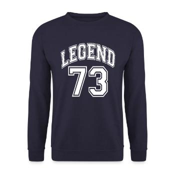 Legend 73 - Unisex Sweatshirt - navy - Front - Alina (178cm) & Michal (187cm)