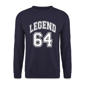 Légende 64 - Sweat-shirt Unisexe - marine - Devant - Alina (178cm) & Michal (187cm)