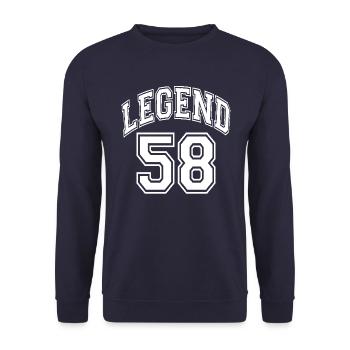 Legend 58 - Unisex Sweatshirt - navy - Front - Alina (178cm) & Michal (187cm)